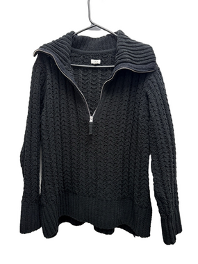 Aerie Knit Pullover Sweater Quarter Zip Oversized Size Small